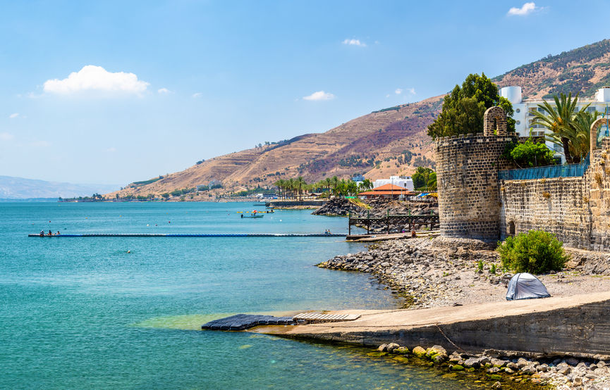 62236368 - the leaning tower erected by zahir al-umar in tiberias - israel